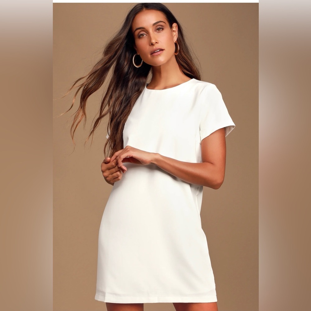 Lulus Womens Ivory/White Midi Dress Size M